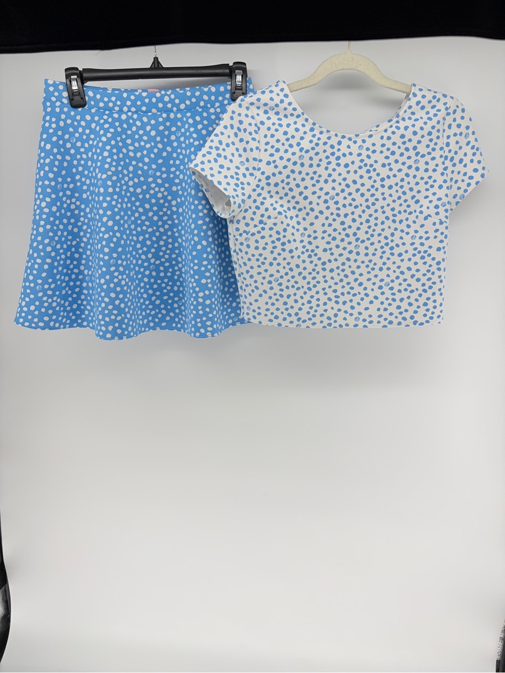 Lilly Pulitzer Girls Thelma 2-piece Crop Top & Skater Skirt Set Zanzibar Blue 16
